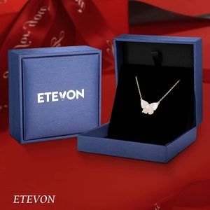 Butterfly Initial Necklace in 925 Sterling Silver Mother of Pearl Pendant